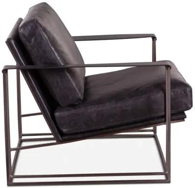 Grosvenor Black Leather Armchair