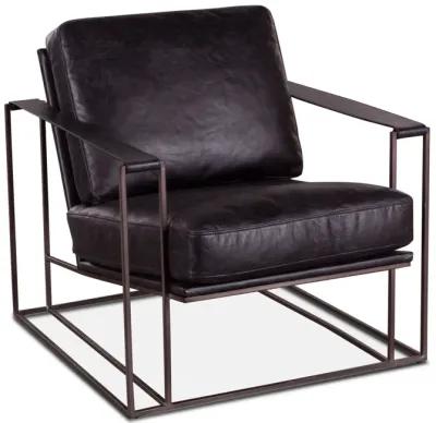 Grosvenor Black Leather Armchair