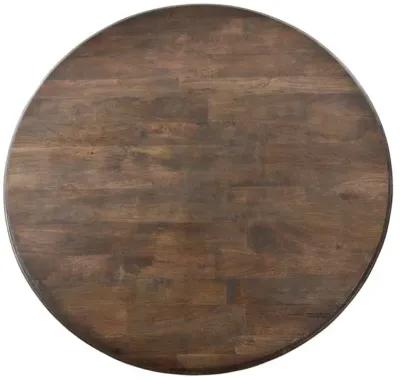 Home Trends Design Nimes 72 Inch Round Dining Table in Weathered Mango