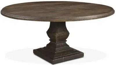 Home Trends Design Nimes 72 Inch Round Dining Table in Weathered Mango