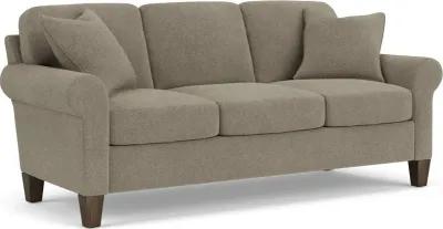 Flexsteel South Haven Gray Dove Rolled Arm Sofa