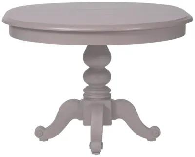 Liberty Furniture 5-Piece Dove Grey Pedestal Dining Table Set Summer House