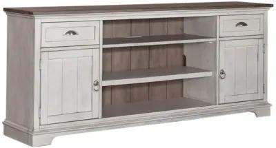 72-INCH WHITE ENTERTAINMENT TV STAND - OCEAN ISLE