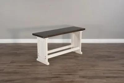 Sunny Designs Carriage House European Cottage Counter Side Wood Seat Bench