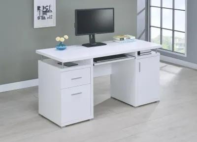 Coaster Tracy 55 Inch 2-Drawer Office Computer Desk White