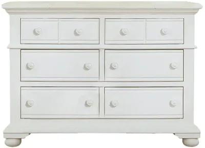 American Woodcrafters Cottage Traditions Clean White Finish Kids/Teens White Double Dresser