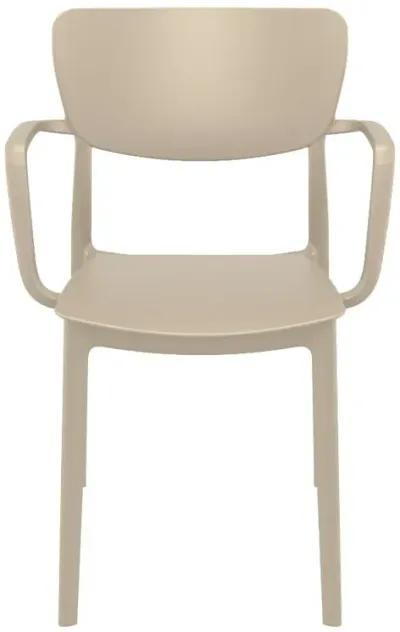 Compamia Lisa Outdoor Dining Arm Chair Taupe