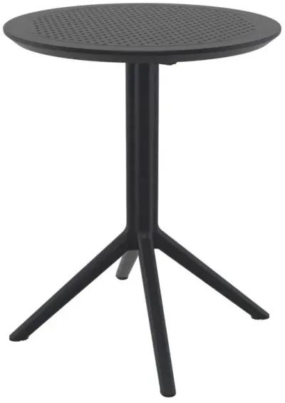 Compamia 24 Inch Outdoor Sky Round Folding Table Black