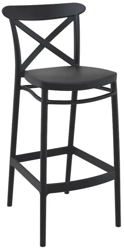 Compamia Sky Cross Square Bar Set with 2 Barstools Black