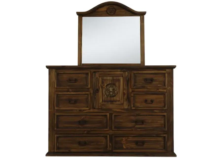 MANSION FLEUR DE LIS DRESSER AND MIRROR