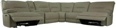 HENDRIX STEEL LEATHER 2P POWER 6 PIECE SECTIONAL