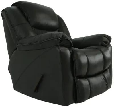 MUSTANG CHARCOAL LEATHER ROCKER RECLINER