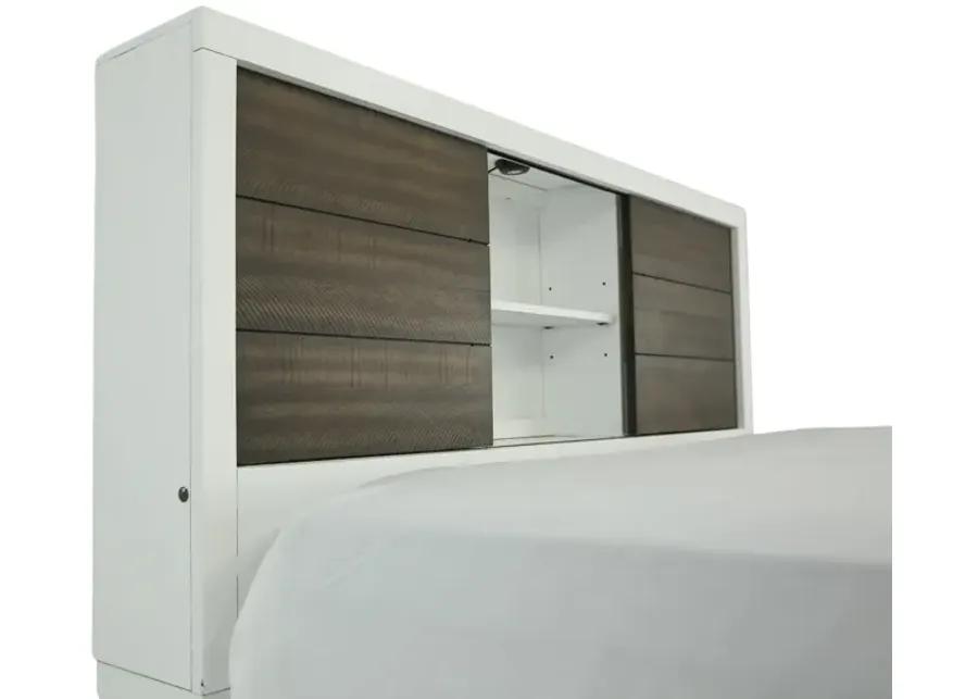 DAUGHTREY WHITE FULL BOOKCASE BED