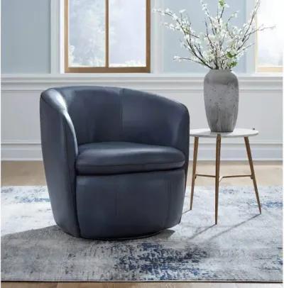 KIERREYS OCEAN 100% LEATHER SWIVEL CHAIR