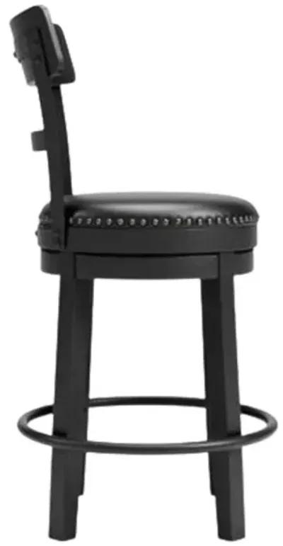 VALEBECK BLACK 24" SWIVEL BARSTOOL