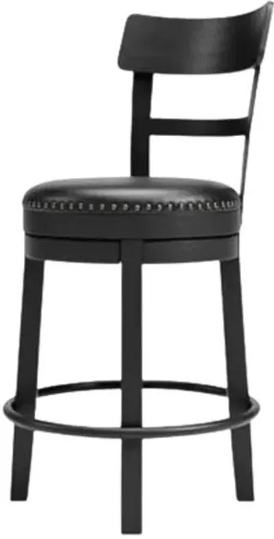 VALEBECK BLACK 24" SWIVEL BARSTOOL