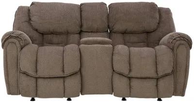 BAXTER TAUPE RECLINING LOVESEAT WITH CONSOLE