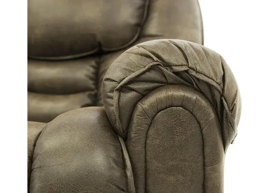 BAXTER MOCHA RECLINING LOVESEAT WITH CONSOLE