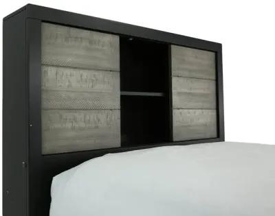 DAUGHTREY BLACK TWIN BOOKCASE BED