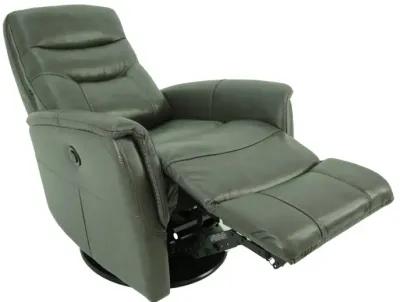 ANTONIO CHARCOAL LEATHER POWER SWIVEL RECLINER