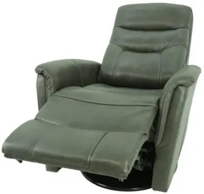 ANTONIO CHARCOAL LEATHER POWER SWIVEL RECLINER