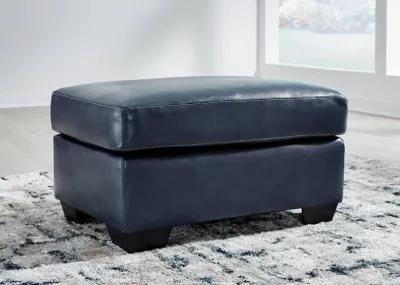 SANTORINE OCEAN LEATHER OTTOMAN