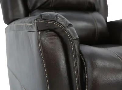 BRYCE WALNUT LEATHER SWIVEL GLIDER RECLINER