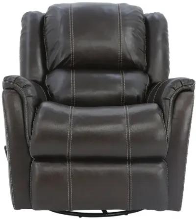 BRYCE WALNUT LEATHER SWIVEL GLIDER RECLINER