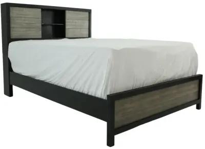 DAUGHTREY BLACK FULL BOOKCASE BED