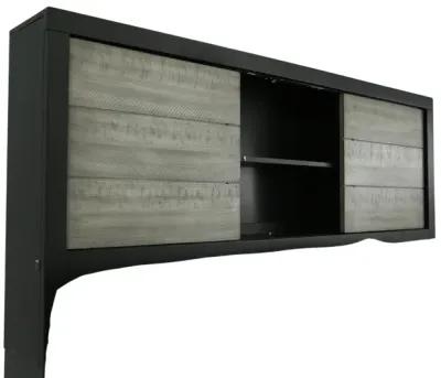 DAUGHTREY BLACK FULL BOOKCASE BED