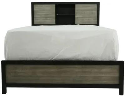 DAUGHTREY BLACK FULL BOOKCASE BED