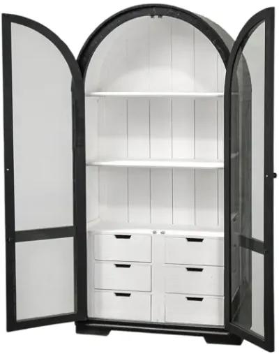 JULIA CURVED BLACK/WHITE HUTCH