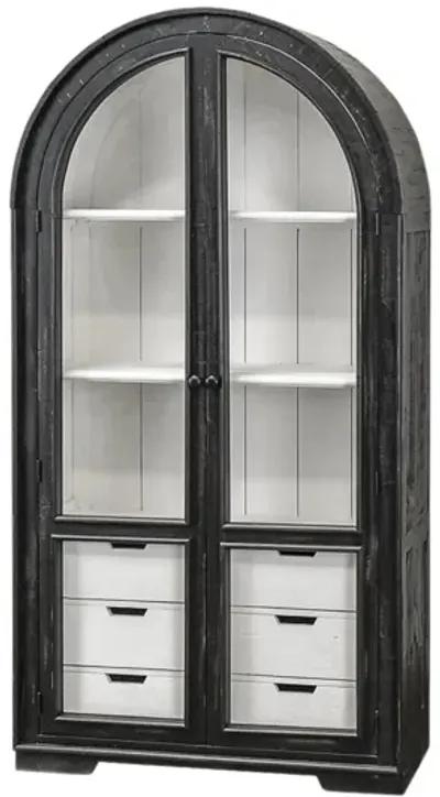 JULIA CURVED BLACK/WHITE HUTCH