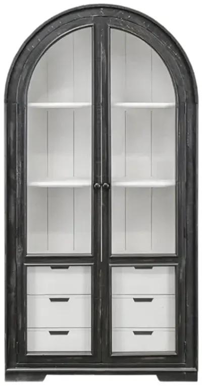 JULIA CURVED BLACK/WHITE HUTCH