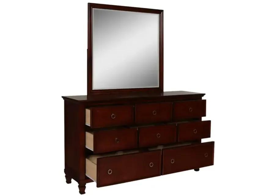 TAMARACK CHERRY DRESSER AND MIRROR