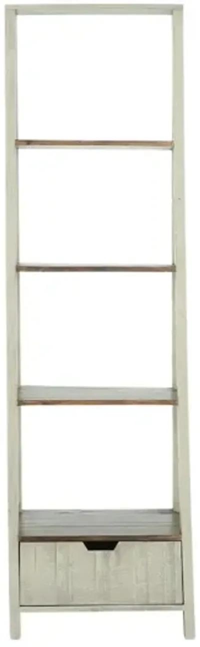 EAVIE GRAY/TOBACCO STAIR BOOKCASE