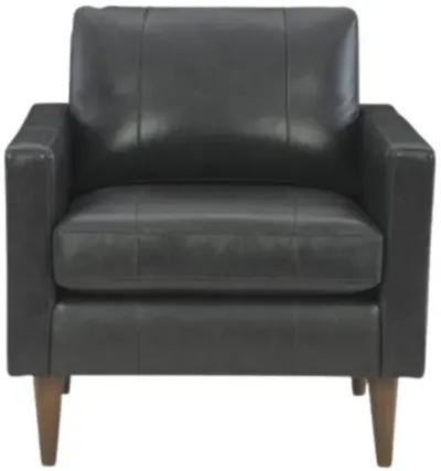 TRAFTON CHARCOAL LEATHER CHAIR