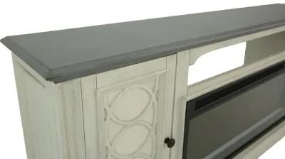 MONTGOMERY WHITE/GREY FIREPLACE CONSOLE