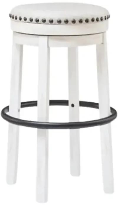 VALEBECK 30" WHITE SWIVEL STOOL