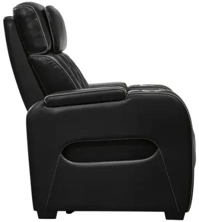 BOYINGTON BLACK P3 POWER RECLINER WITH MASSAGE, HEAT, AND LED LIGHTING