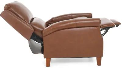 CARENTON CARAMEL LEATHER PUSH BACK RECLINER