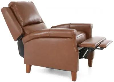 CARENTON CARAMEL LEATHER PUSH BACK RECLINER