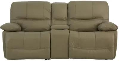 ODESSA TAUPE LEATHER 1P POWER ZERO GRAVITY RECLINING LOVESEAT WITH CONSOLE