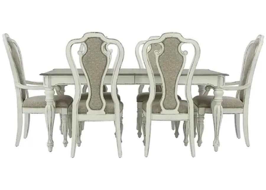 MAGNOLIA MANOR 7 PIECE DINING SET WITH LEAF