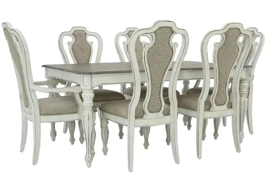 MAGNOLIA MANOR 7 PIECE DINING SET WITH LEAF