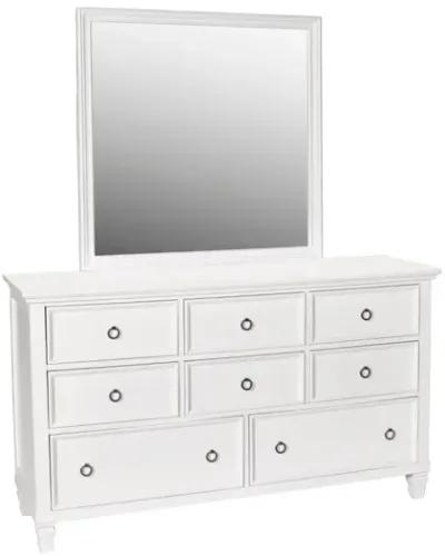 TAMARACK WHITE DRESSER AND MIRROR