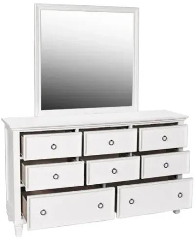 TAMARACK WHITE DRESSER AND MIRROR