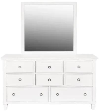 TAMARACK WHITE DRESSER AND MIRROR