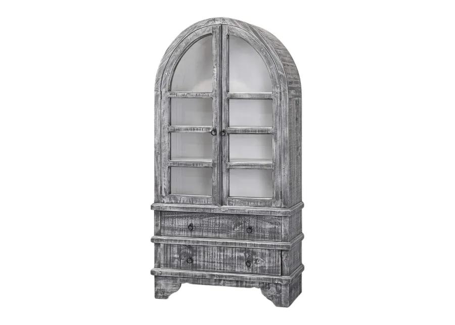 VITO GREY/WHITE DISPLAY CABINET