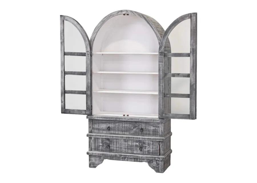 VITO GREY/WHITE DISPLAY CABINET